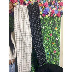 Two tone stripped pants